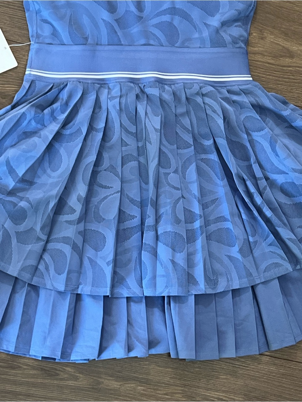 NWT Lululemon Paisley-Mesh Pleated Tennis Dress - Prep Blue/White - Small - Picture 5 of 8